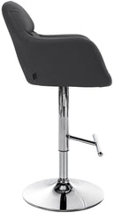 Barhocker Natoma Kunstleder chrom - schwarz