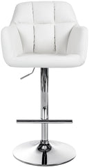 Barhocker Natoma Kunstleder chrom - wei�
