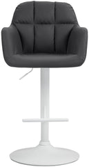 Barhocker Natoma Kunstleder wei� - schwarz