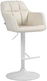 Barhocker Natoma Kunstleder wei� - creme