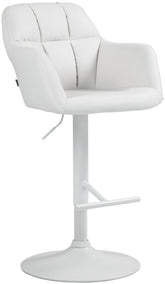 Barhocker Natoma Kunstleder wei� - wei�