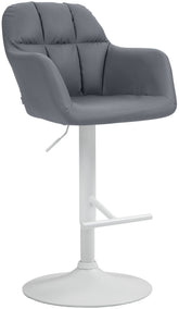 Barhocker Natoma Kunstleder wei� - grau