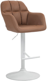 Barhocker Natoma Kunstleder wei� - hellbraun