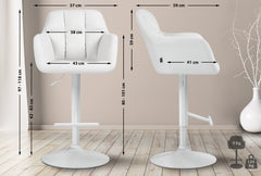 Barhocker Natoma Kunstleder wei� - wei�