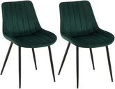 2er Set Stühle Rahden Samt - grün