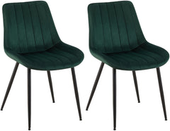 2er Set Stühle Rahden Samt - grün