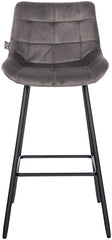 Barhocker Weston Samt - grau