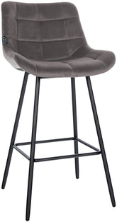 Barhocker Weston Samt - grau