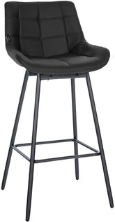 Barhocker Weston Schwenkbar Kunstleder - schwarz