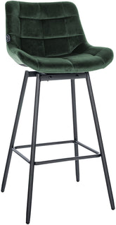 Barhocker Weston Schwenkbar Samt - dunkelgr�n