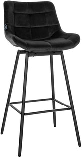 Barhocker Weston Schwenkbar Samt - schwarz