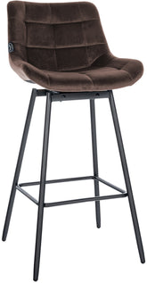 Barhocker Weston Schwenkbar Samt - braun