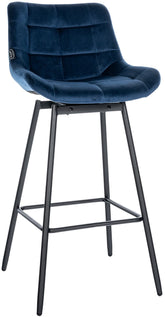 Barhocker Weston Schwenkbar Samt - blau