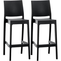 2er Set Barhocker Maya - schwarz