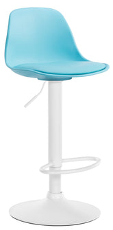 Barhocker Kiel Kunstleder wei� - blau