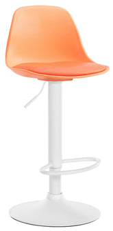 Barhocker Kiel Kunstleder wei� - orange
