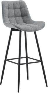 Barhocker Dartford Stoff - grau