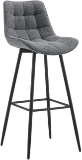 Barhocker Dartford Stoff - dunkelgrau