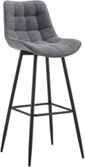 Barhocker Dartford Stoff - dunkelgrau