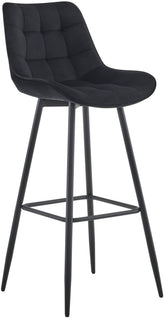 Barhocker Dartford Samt - schwarz