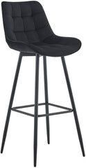 Barhocker Dartford Samt - schwarz