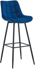 Barhocker Dartford Samt - blau