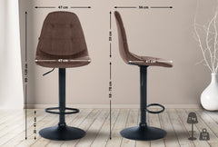 Barhocker Elmore Stoff B - braun
