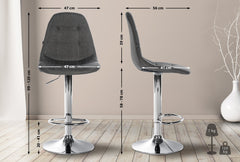 Barhocker Elmore Stoff C - dunkelgrau