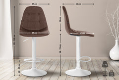 Barhocker Elmore Stoff W - braun