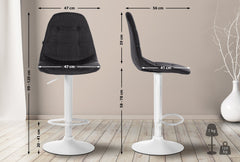 Barhocker Elmore Stoff W - schwarz