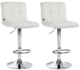 2er Set Barhocker Peru Samt chrom - creme