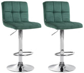 2er Set Barhocker Peru Samt chrom - gr�n