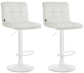 2er Set Barhocker Peru Samt wei� - creme