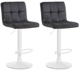 2er Set Barhocker Peru Samt wei� - schwarz
