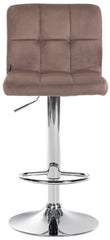 2er Set Barhocker Peru Samt chrom - braun