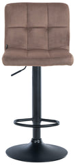 2er Set Barhocker Peru Samt schwarz - braun