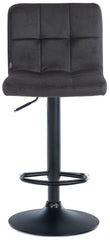 2er Set Barhocker Peru Samt schwarz - schwarz