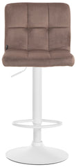 2er Set Barhocker Peru Samt wei� - braun