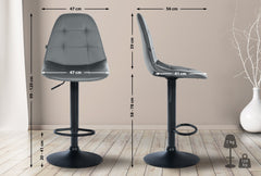 Barhocker Elmore Kunstleder B - grau