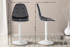 Barhocker Elmore Kunstleder W - schwarz