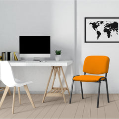 Besucherstuhl Ken Stoff - orange
