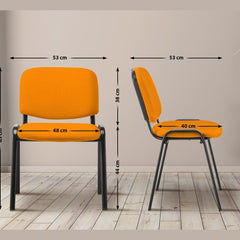 Besucherstuhl Ken Stoff - orange