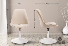 Stuhl Maverick W Stoff - creme
