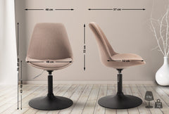 Stuhl Maverick B Stoff - taupe