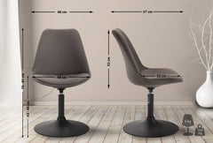 Stuhl Maverick B Stoff - dunkelgrau