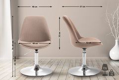 Stuhl Maverick C Stoff - taupe