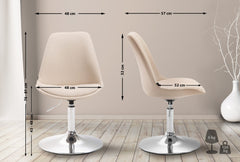 Stuhl Maverick C Stoff - creme