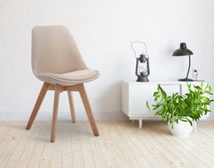 Besucherstuhl Borneo V2 Natura Stoff - creme