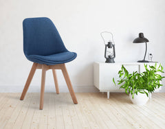 Besucherstuhl Borneo V2 Natura Stoff - blau