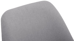 Besucherstuhl Borneo V2 Walnuss Stoff - grau